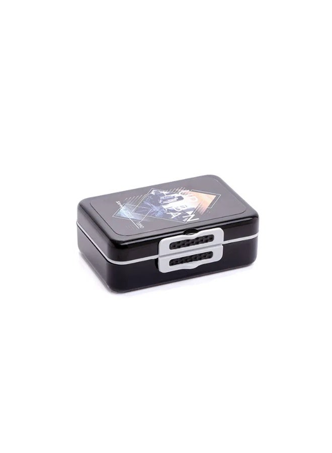 komax Black plastic lunch box - Image 1